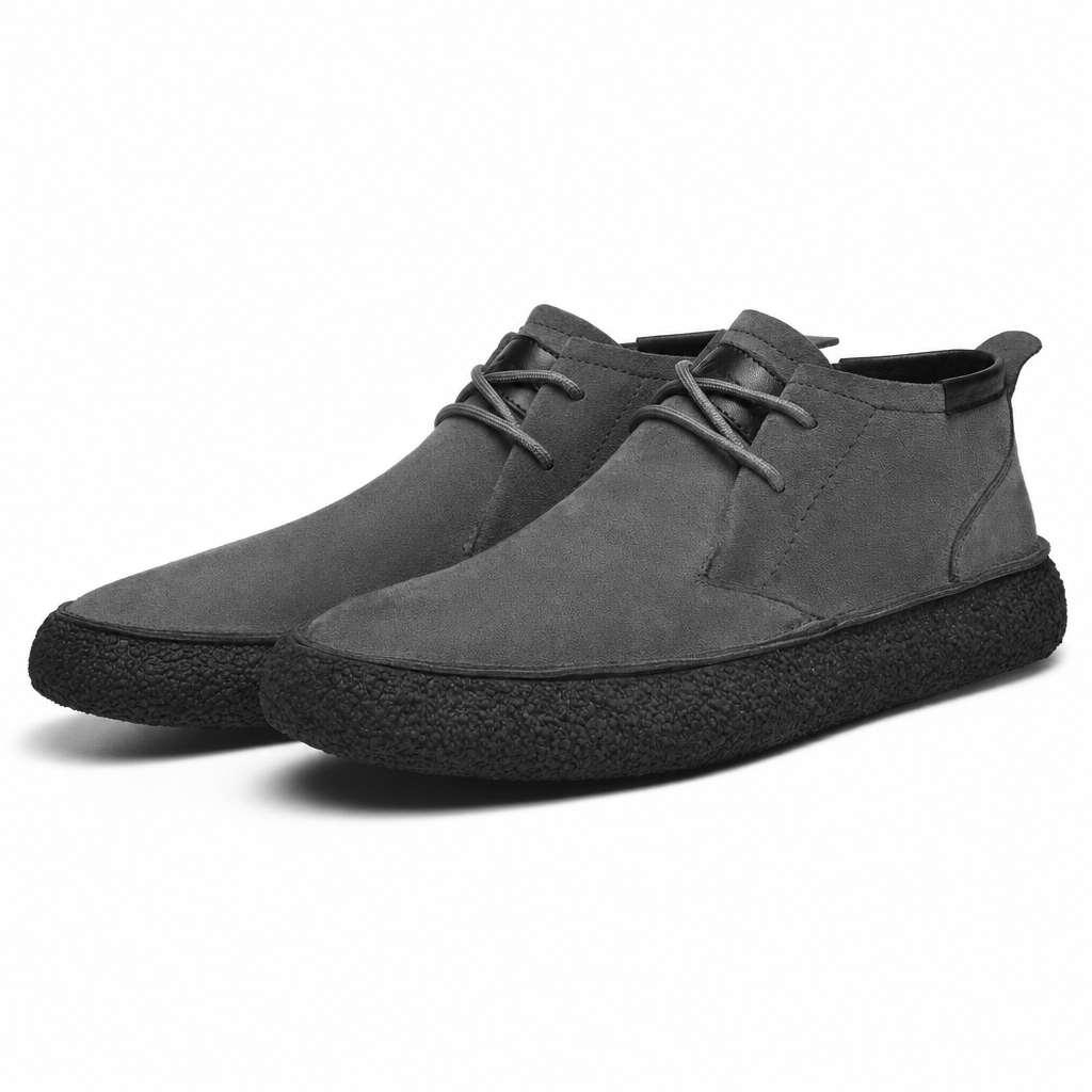 The Lucca Suede Mid-Top Loafer - Grey