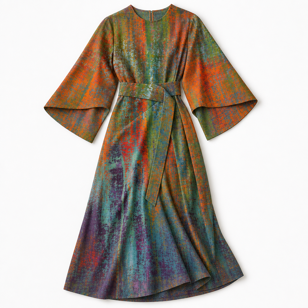 The Moxlan Floral Midi Dress