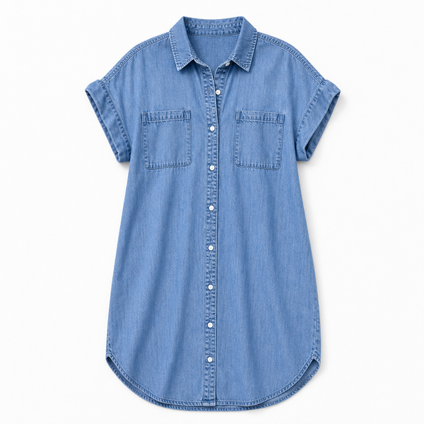 The Adaline Chambray Shirt Dress