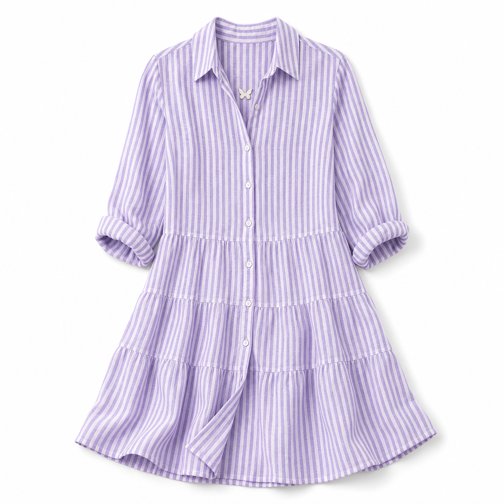 The Capucine Striped Shirt Dress