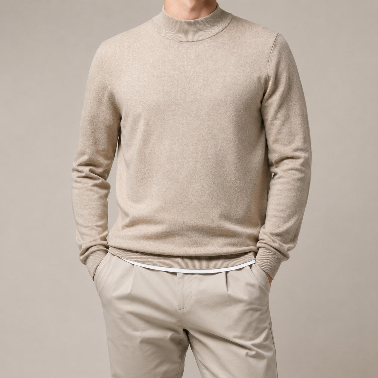 The Menton Mock Neck Knit Sweater
