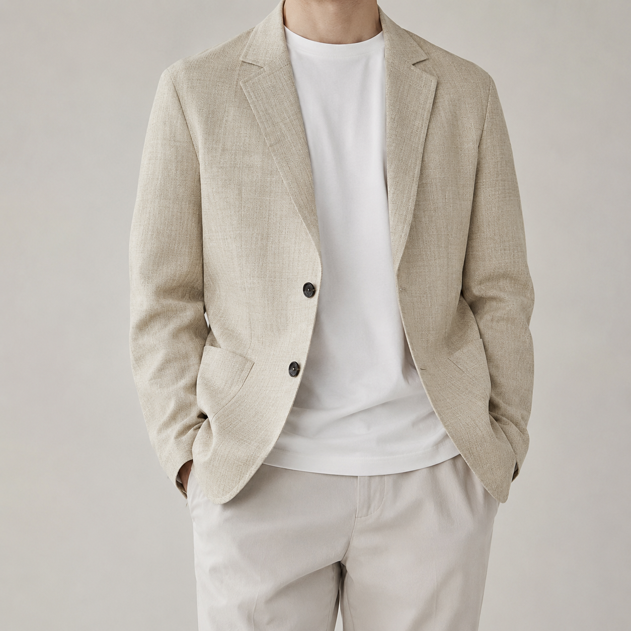 The Avignon Textured Linen Blend Blazer
