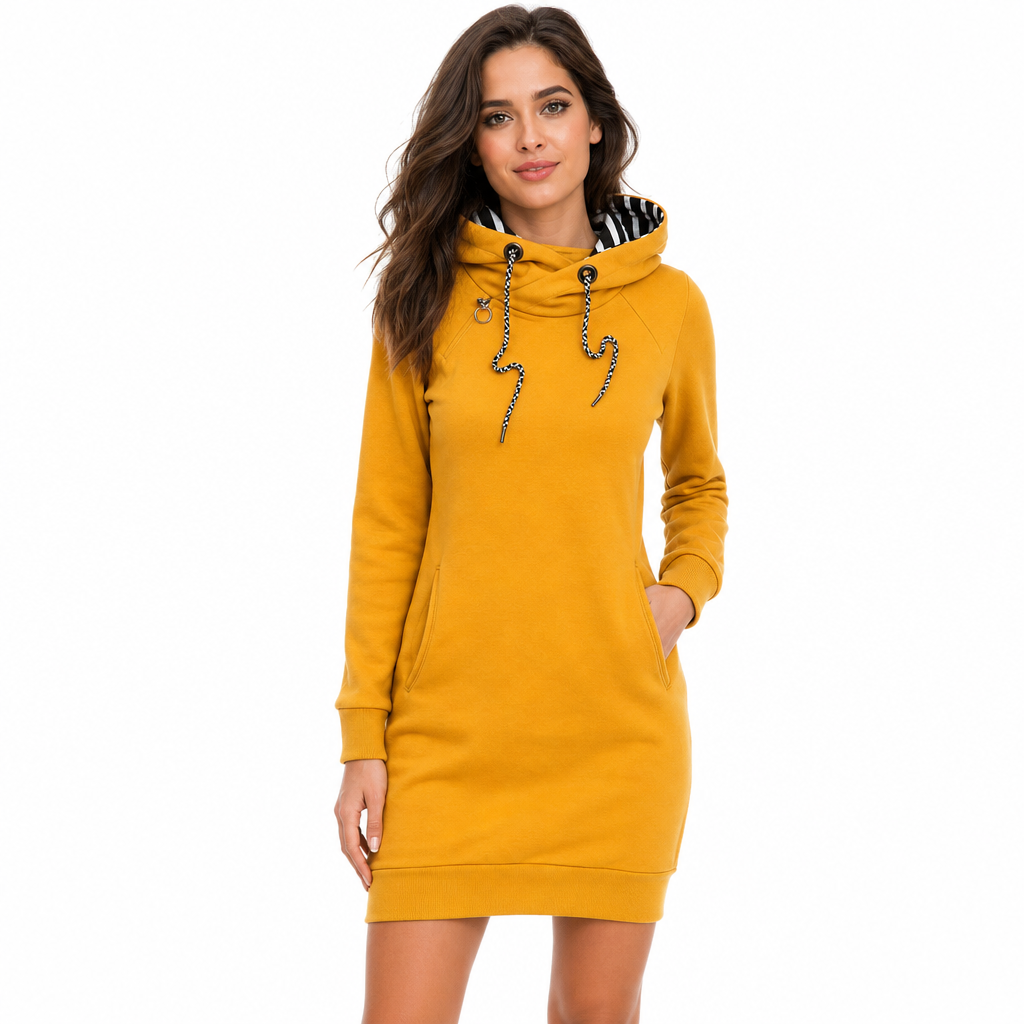 The Beckham Hooded Sweater Dress