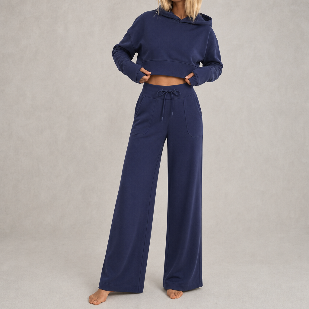 The Como Hooded Lounge Set - Navy