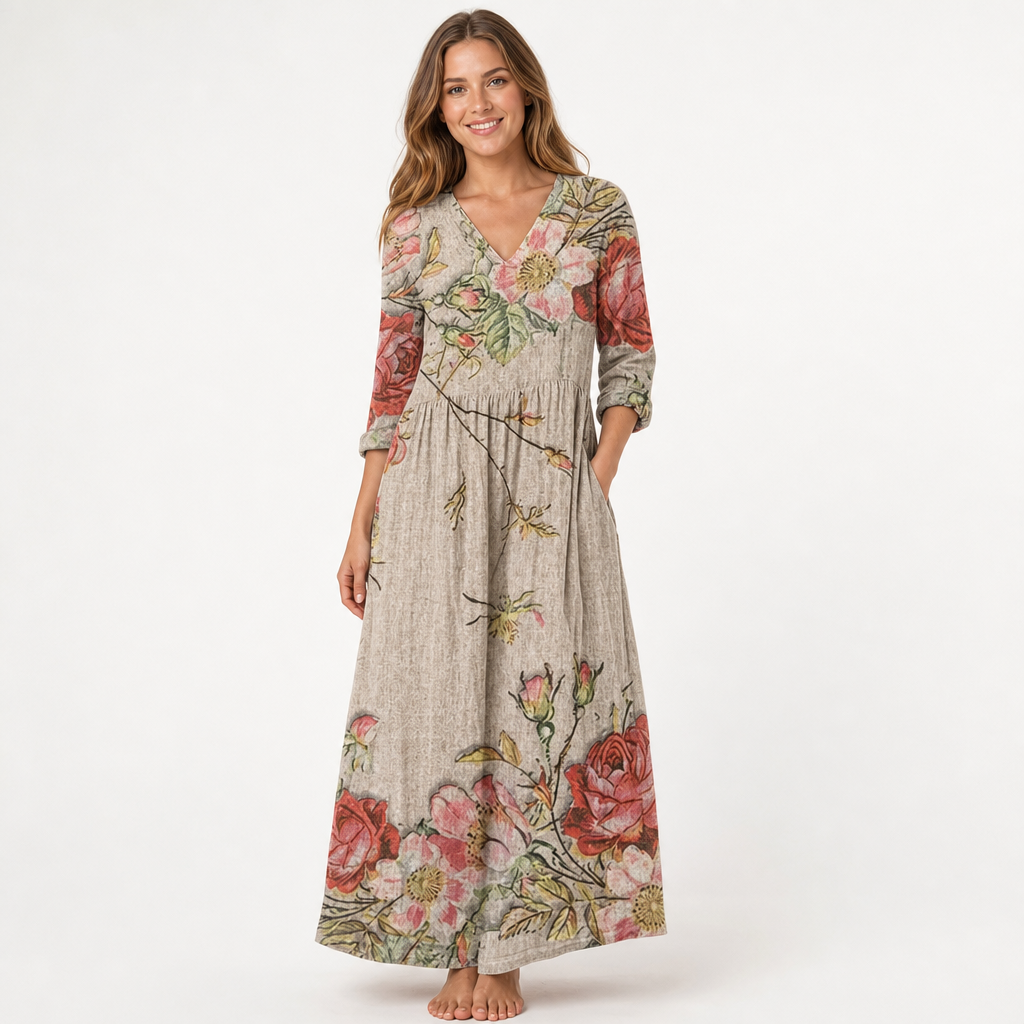The Dearyn Linen Maxi Dress