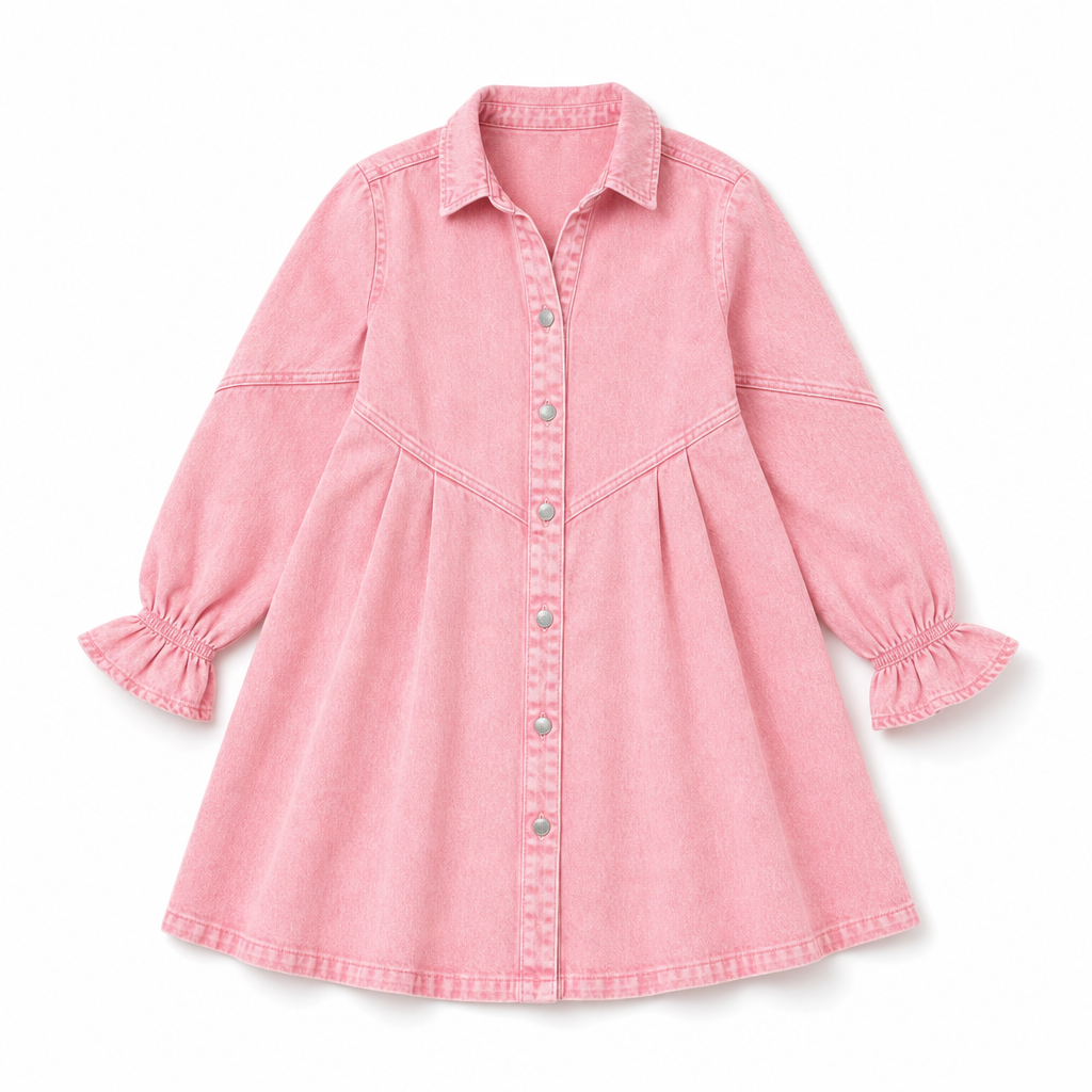 The Gayelle Denim Shirt Dress