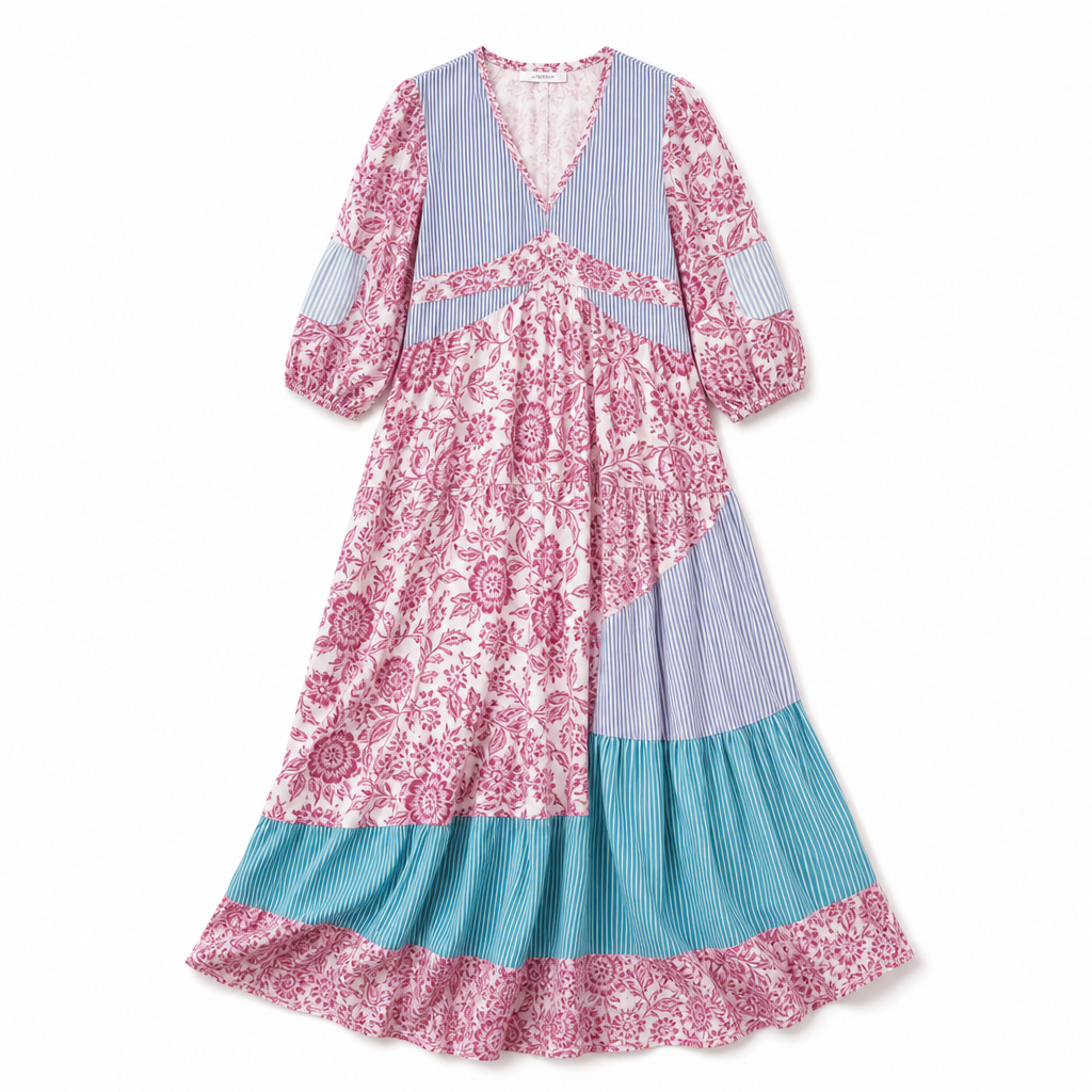 The Maple Patchwork Maxi Dress