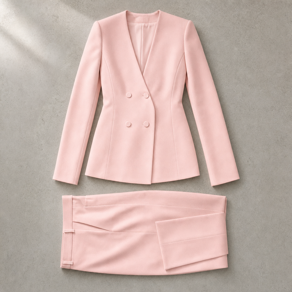The Siena Three-Piece Tailored Suit - Pink