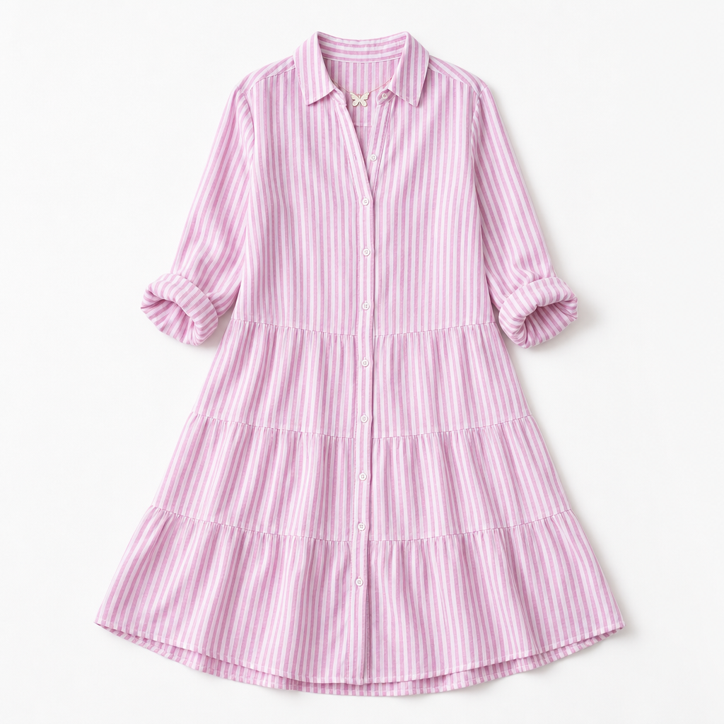 The Capucine Striped Shirt Dress