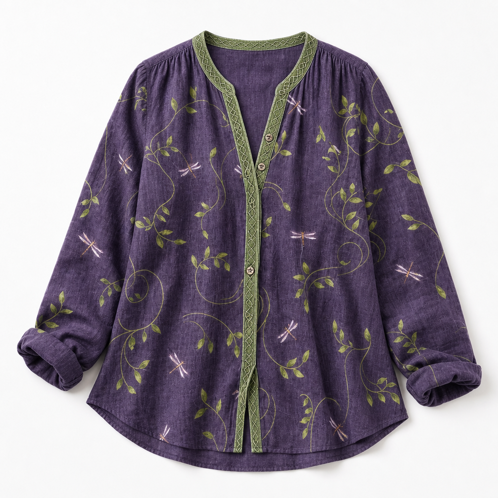 The Oriana Linen Blouse