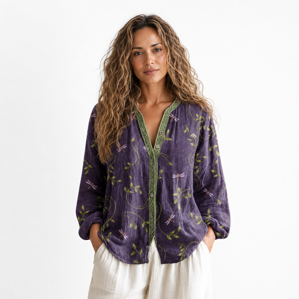 The Oriana Linen Blouse