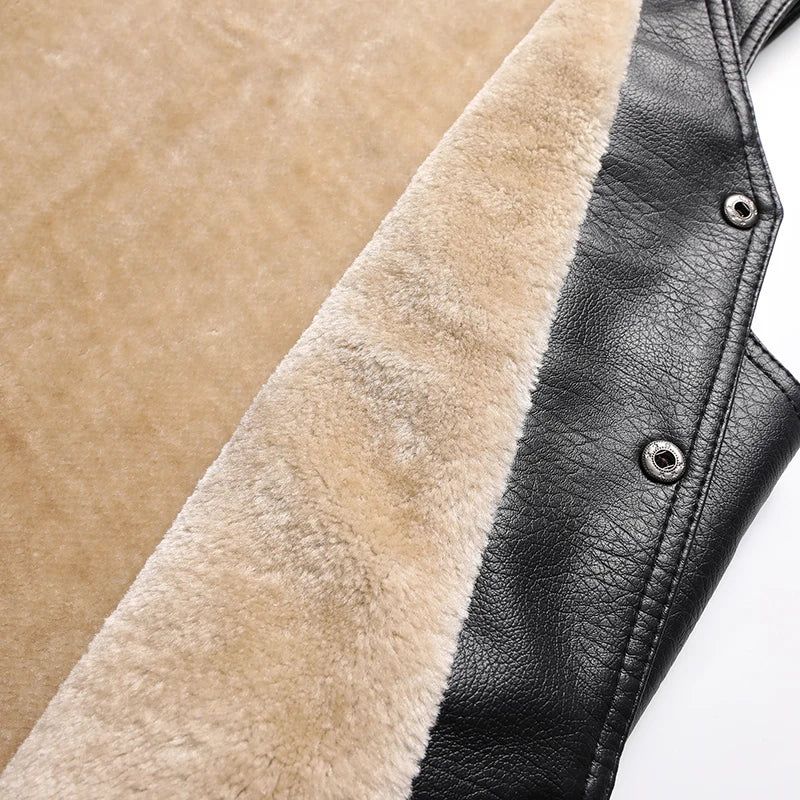 Nado Fleece Leather Vest