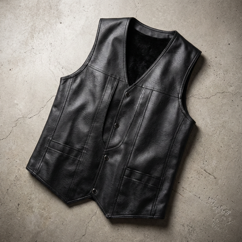 Nado Fleece Leather Vest