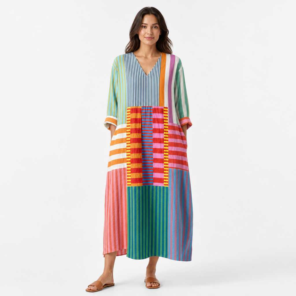 The Maple Patchwork Maxi Dress