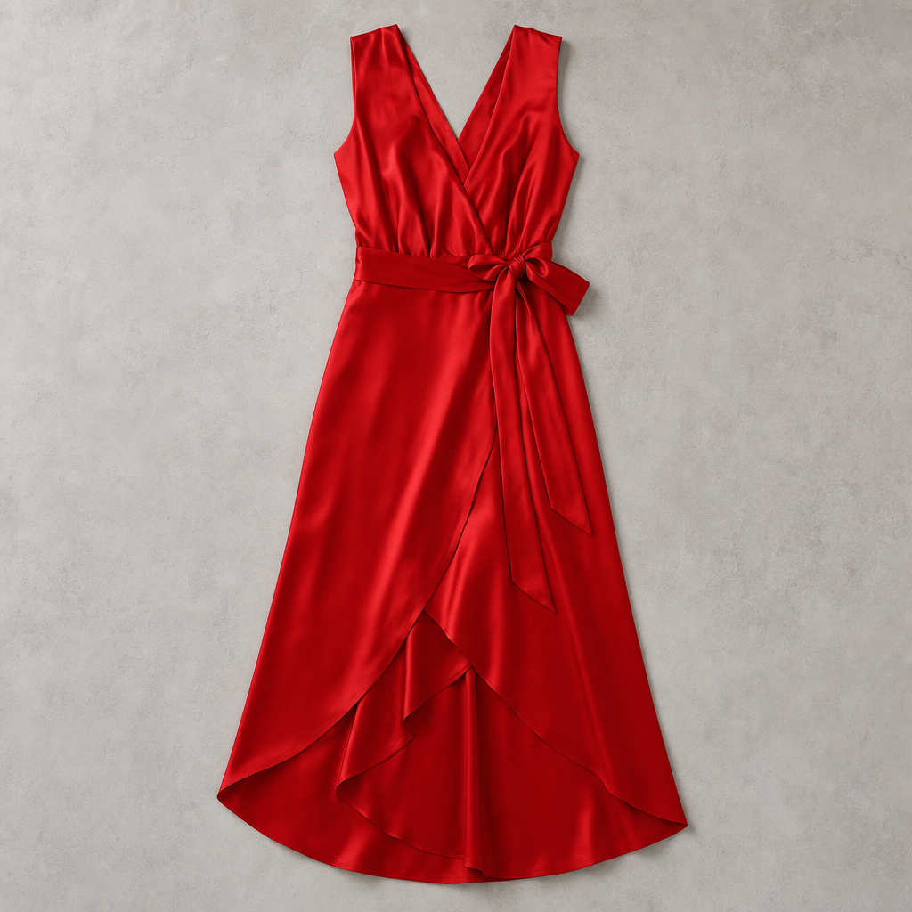 The Amalfi Wrap Maxi Dress - Red