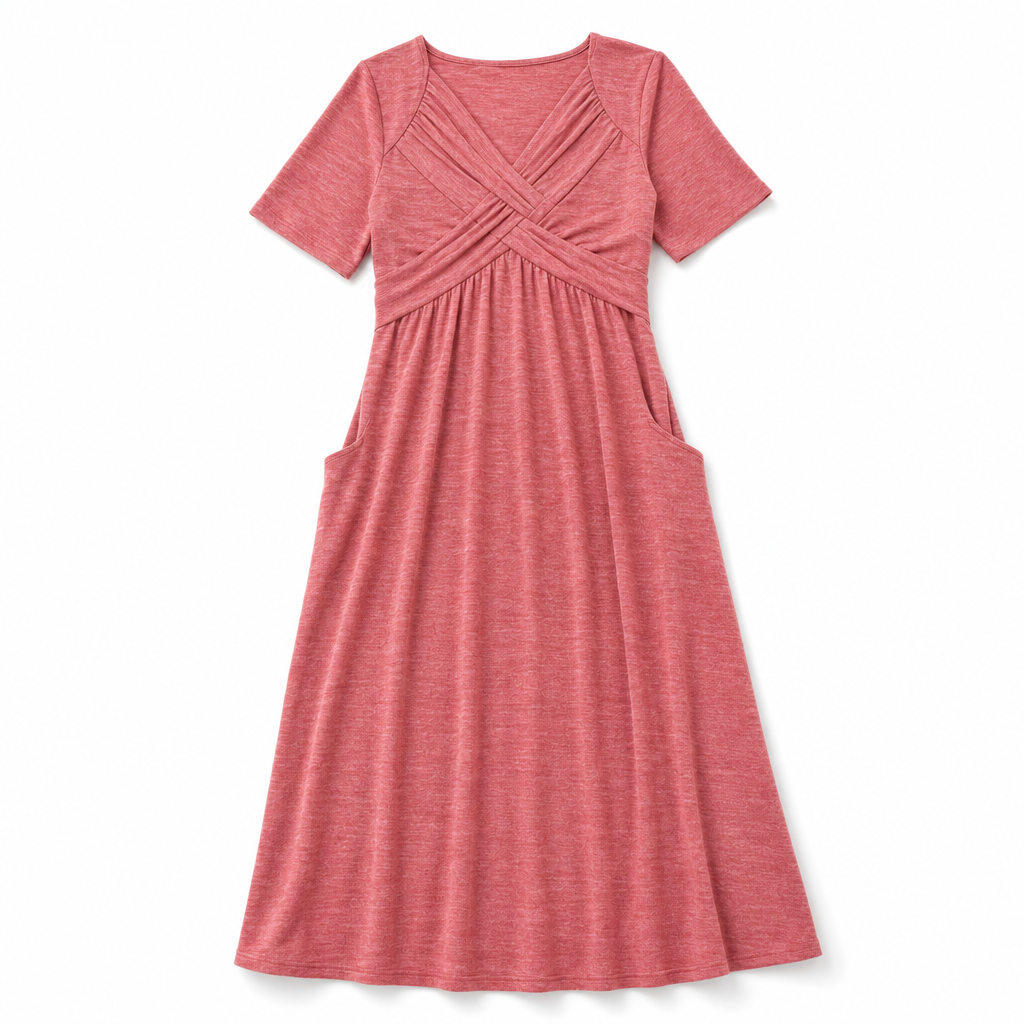 The Leia Ruched Midi Dress