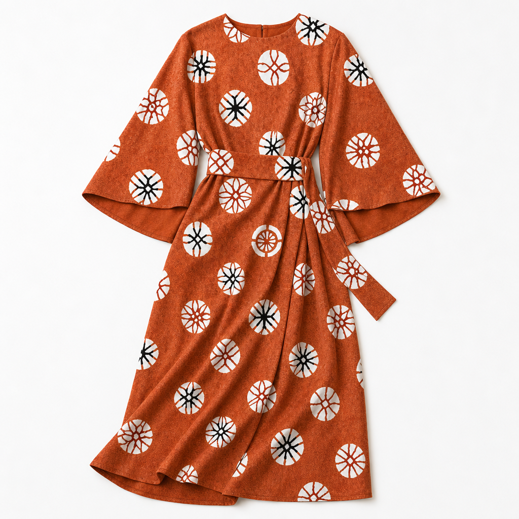 The Moxlan Floral Midi Dress
