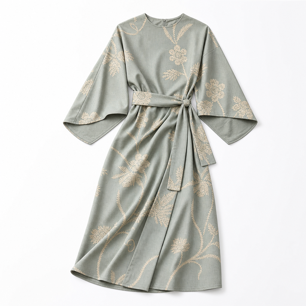 The Moxlan Floral Midi Dress