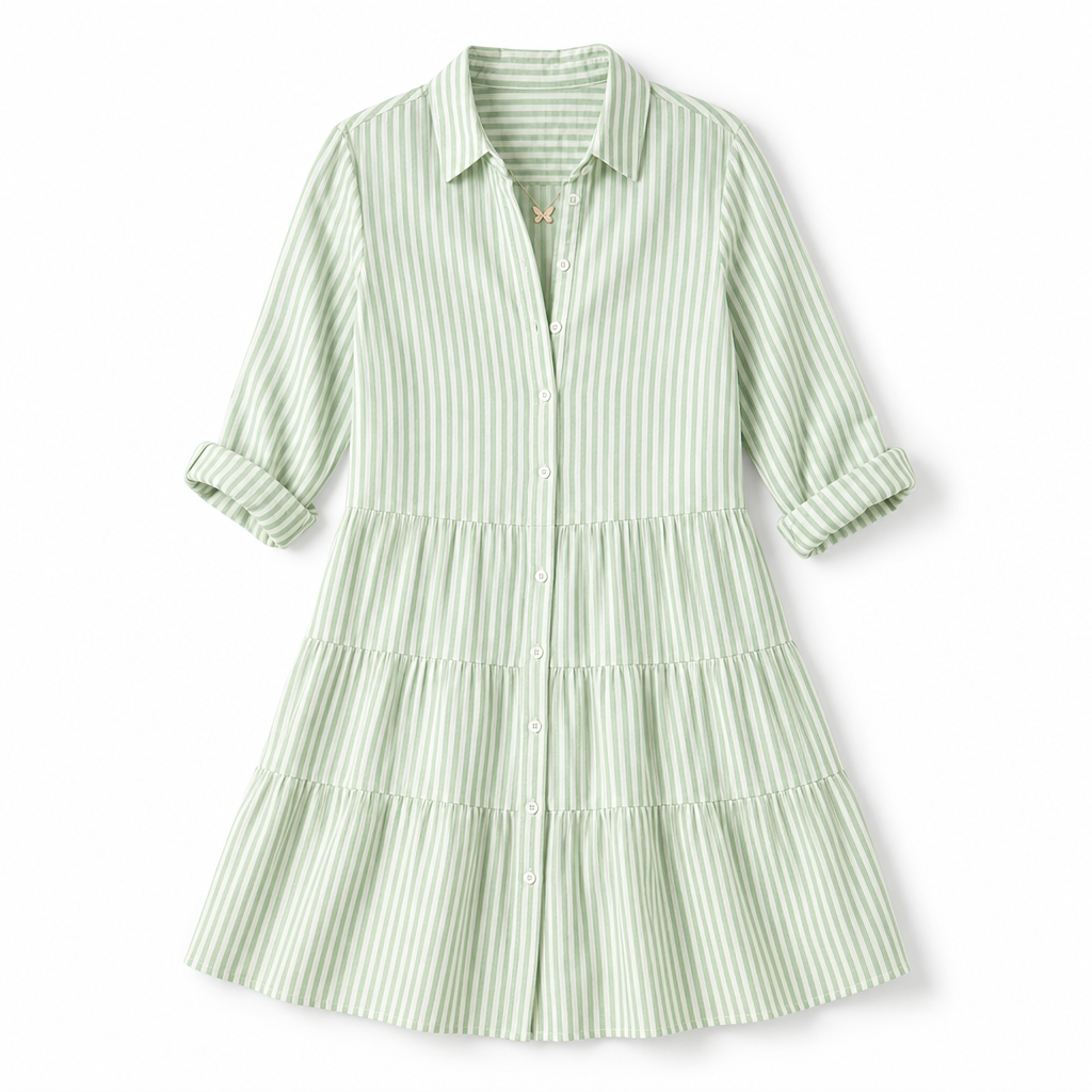 The Capucine Striped Shirt Dress