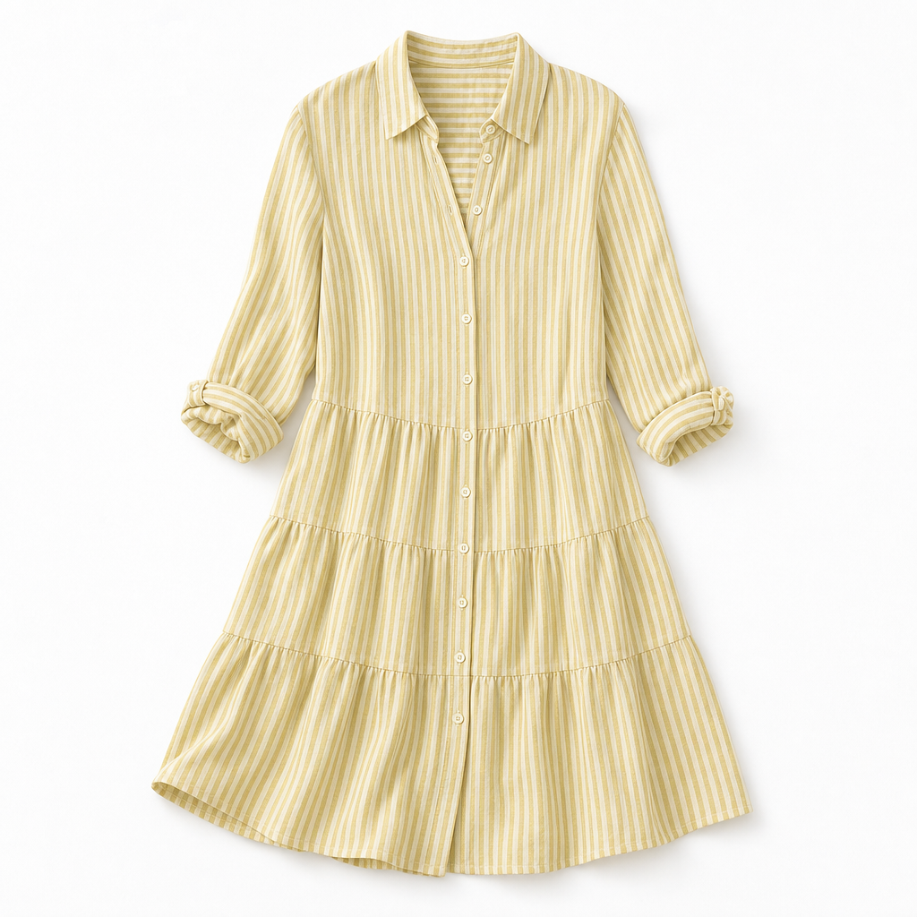 The Capucine Striped Shirt Dress