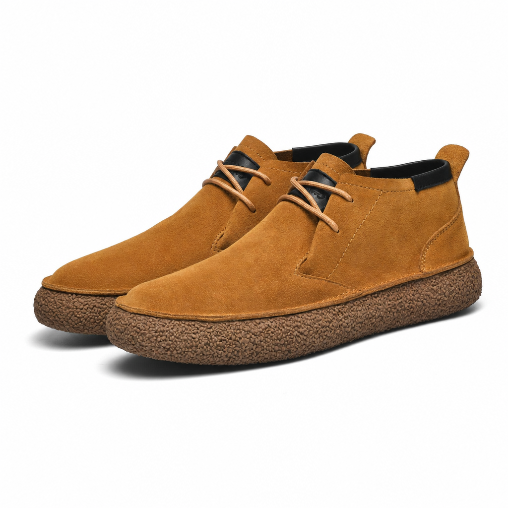 The Lucca Suede Mid-Top Loafer - Tan