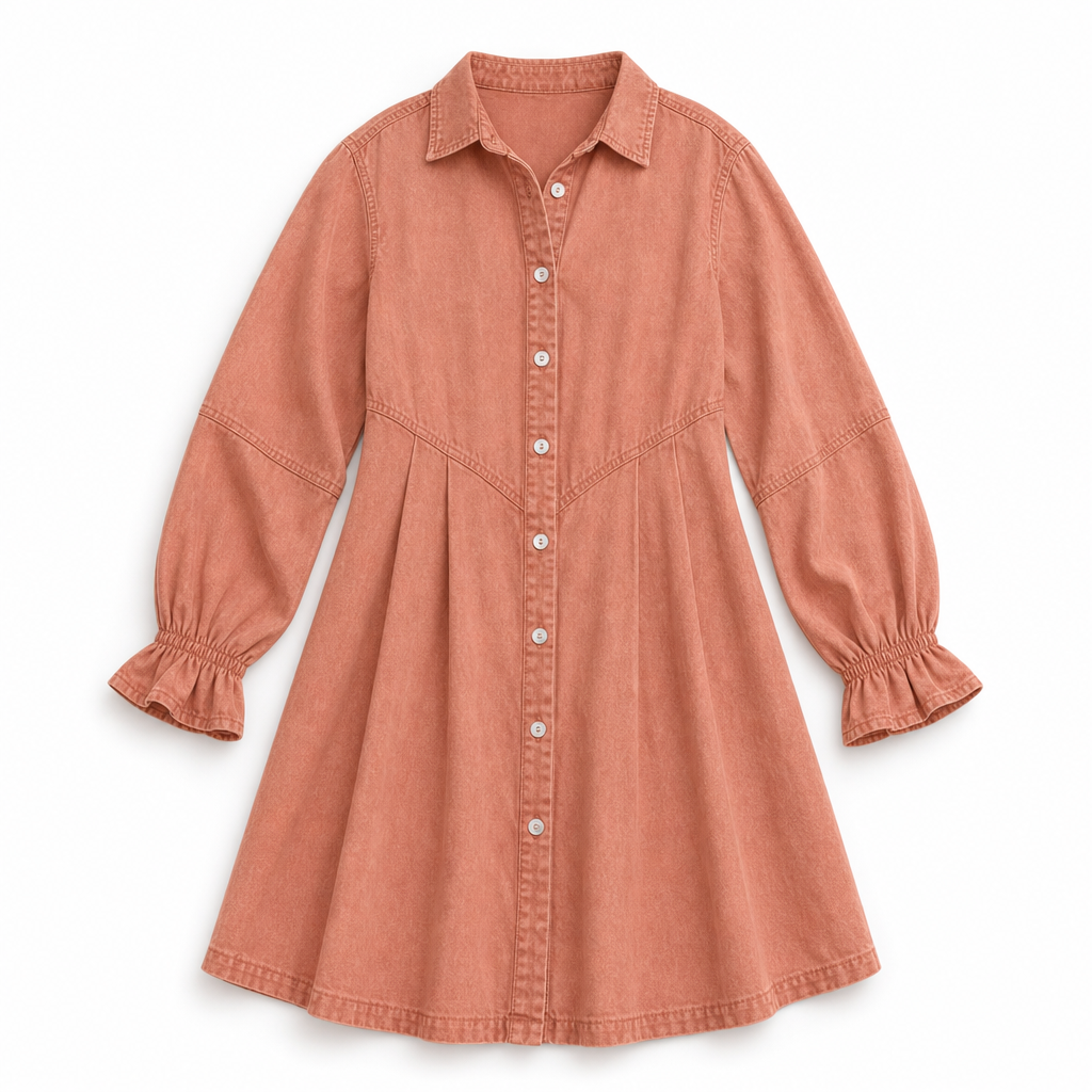The Gayelle Denim Shirt Dress