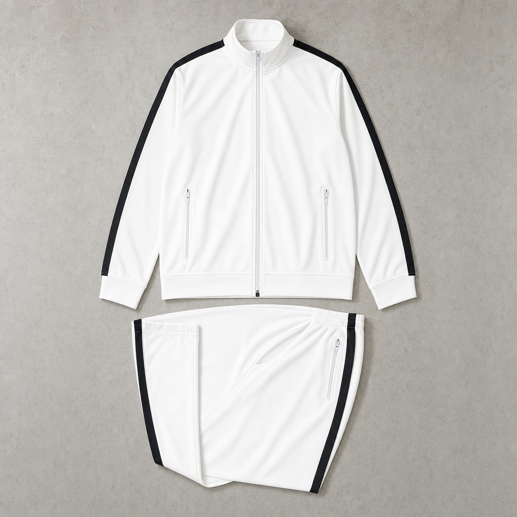 The Cortina Full-Zip Track Set - White